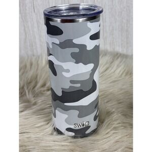Swig Life Grey Camo Insulated Tumbler 20oz Stainless Steel Triple Insulated